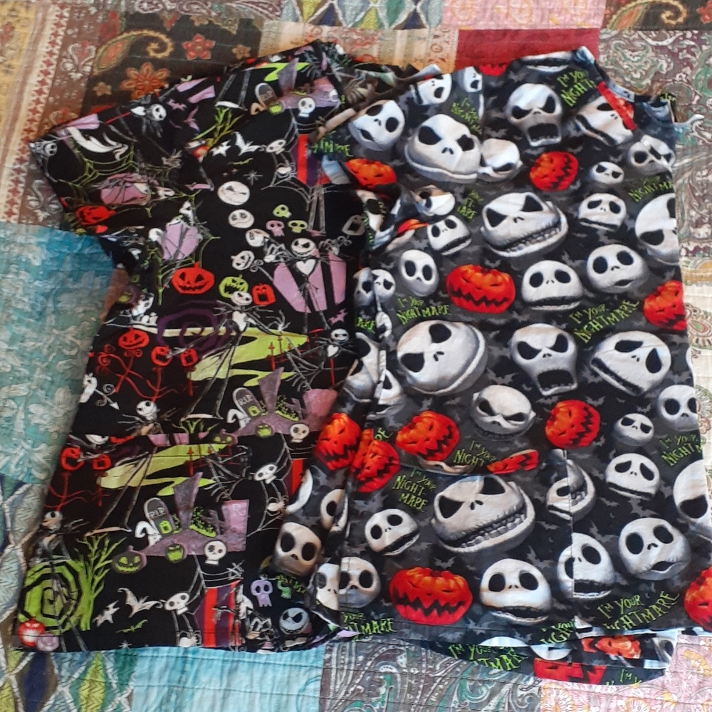Lot of Nightmare Before Christmas Scrubs 2XL